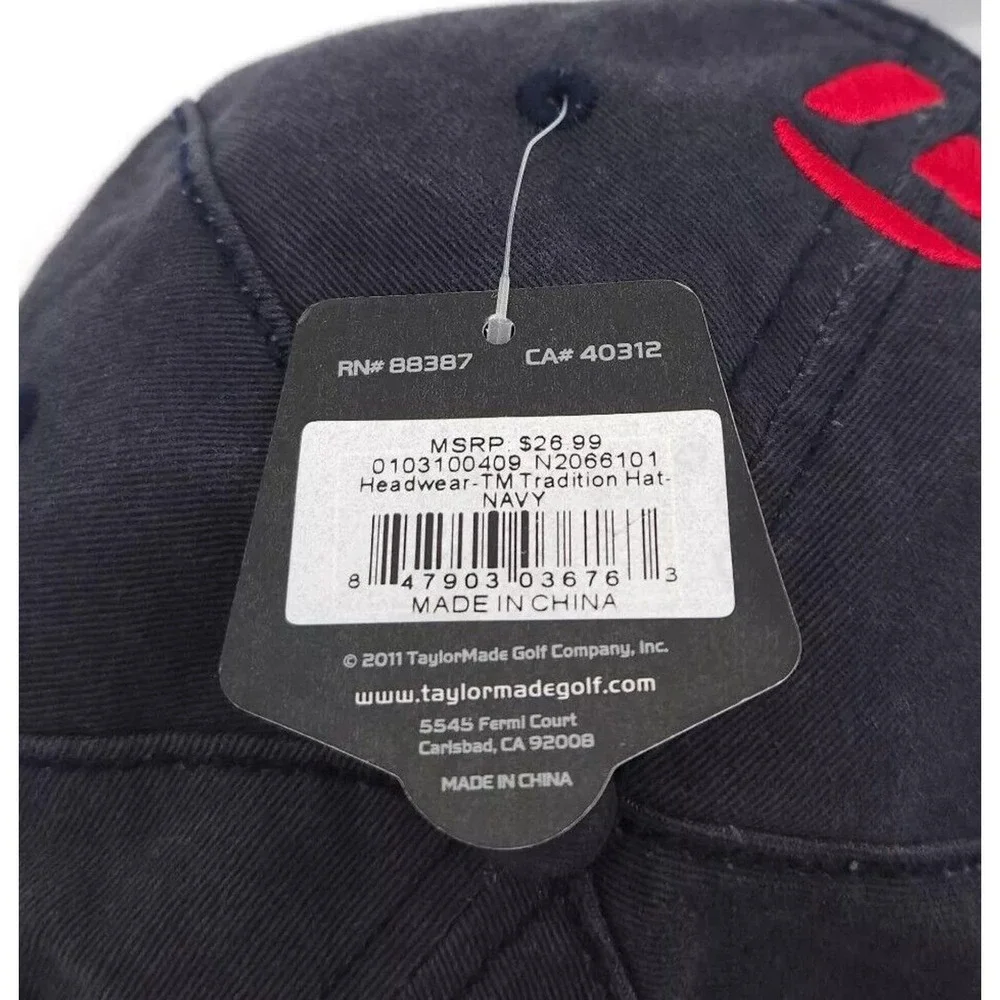 TaylorMade Golf Strapback Adjustable Blue Hat‎ Ball Cap Hope Kids Blue 50+ SPF